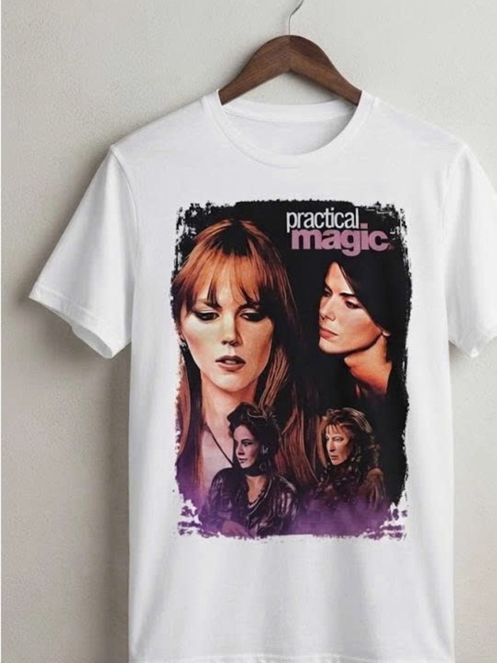 Practical Magic Graphic Tee with Purple Accents